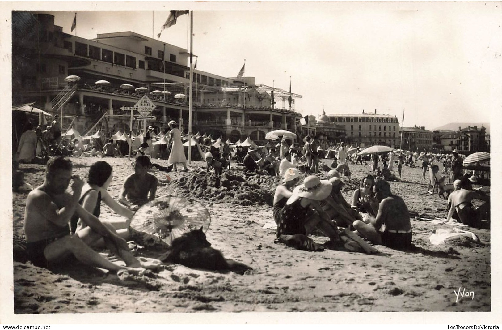 FRANCE - Côte Basque - Saint Jean De Luz - La Plage - Le Casino - Animé - Carte Postale Ancienne - Saint Jean De Luz