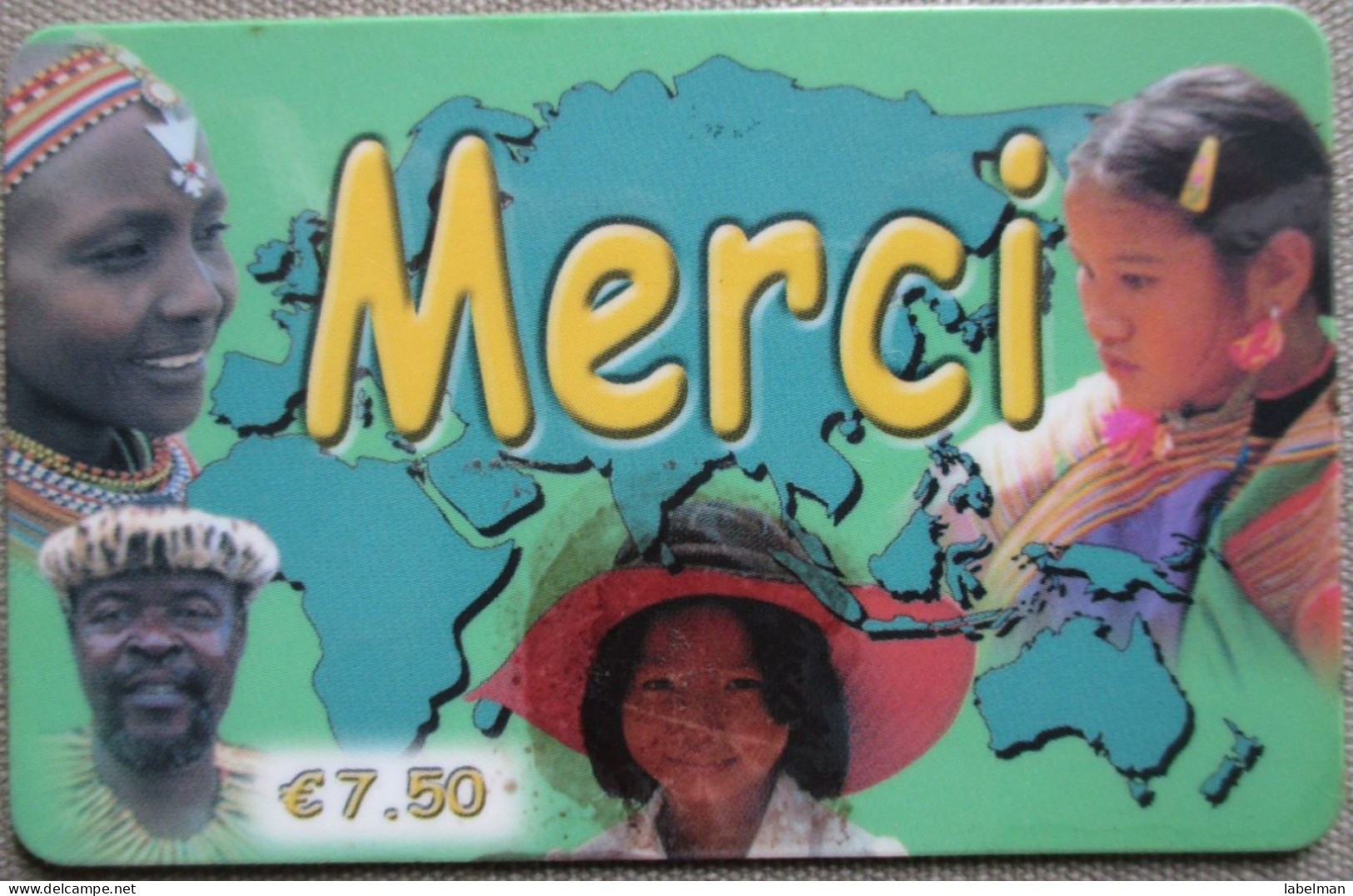 FRANCE AFRICA MERCI PELEPHONE TELEPHONE PHONE TELEFONWERTKARTE PHONECARD CARTELA CARD CARTE KARTE COLLECTOR TELECOM - Letland