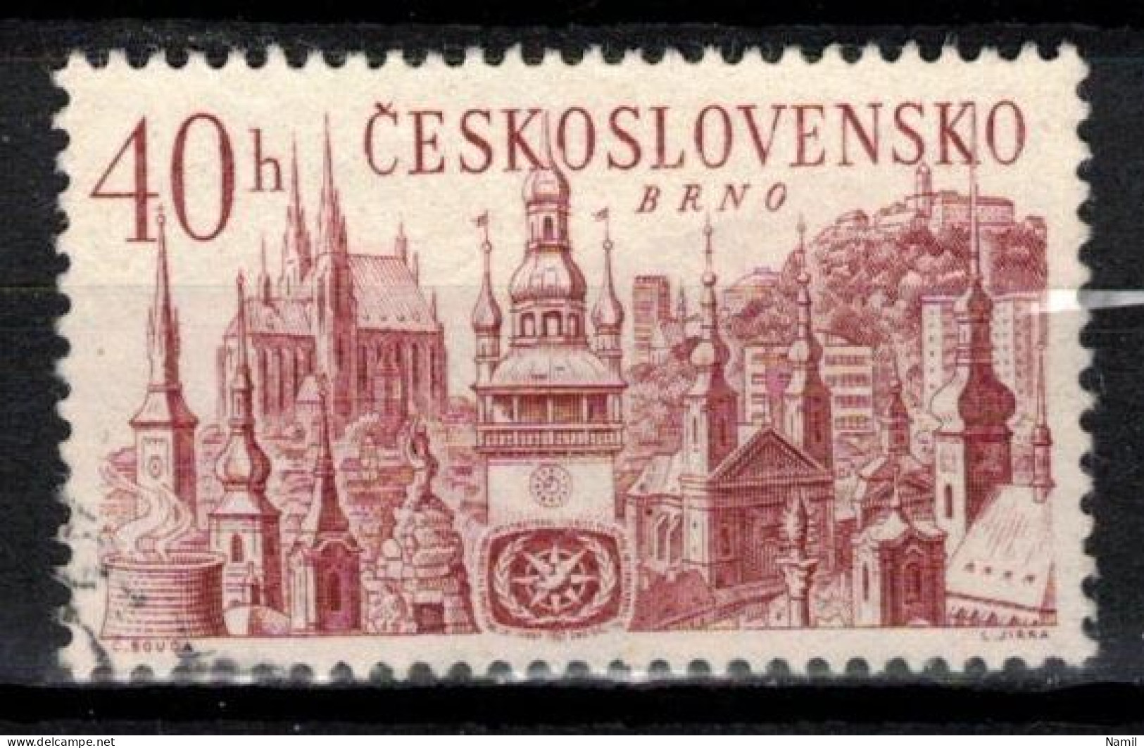 Tchécoslovaquie 1967 Mi 1678 (Yv 1540), Obliteré, Varieté Position 24/2 - Varietà & Curiosità