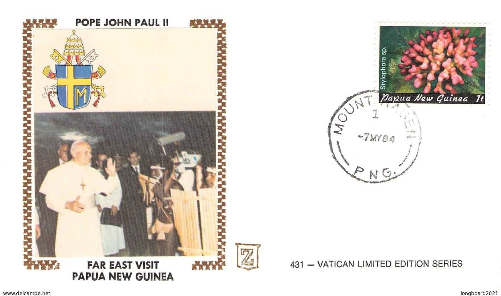 PAPUA-NEW GUINEA - SPECIAL COVER 1984 VISIT POPE / 1308 - Papoea-Nieuw-Guinea