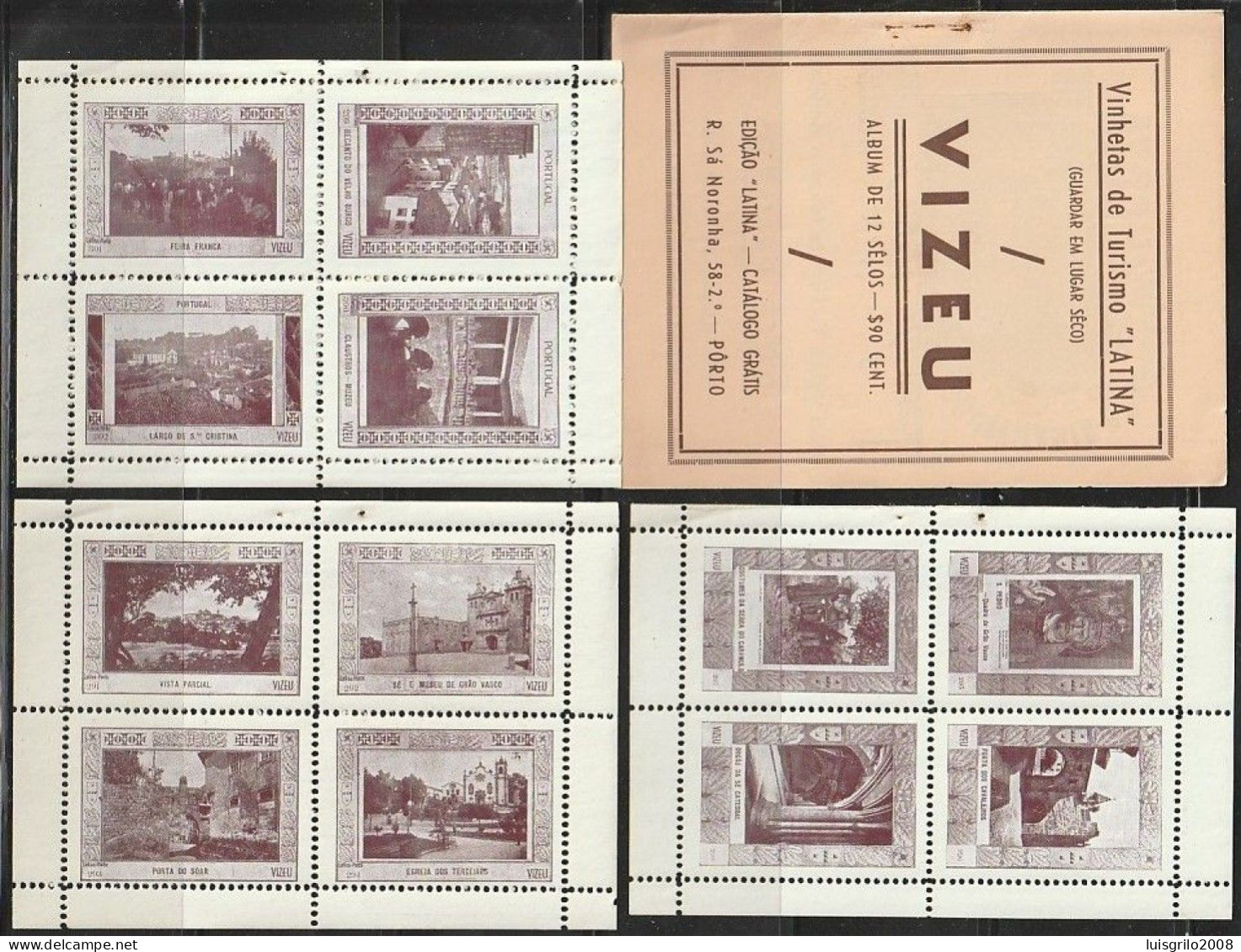 Vizeu, Portugal 1938 - Carnet Avec 12 Vignettes Touristiques / Caderneta Com 12 Vinhetas Turisticas -|- MNH - Lokale Uitgaven