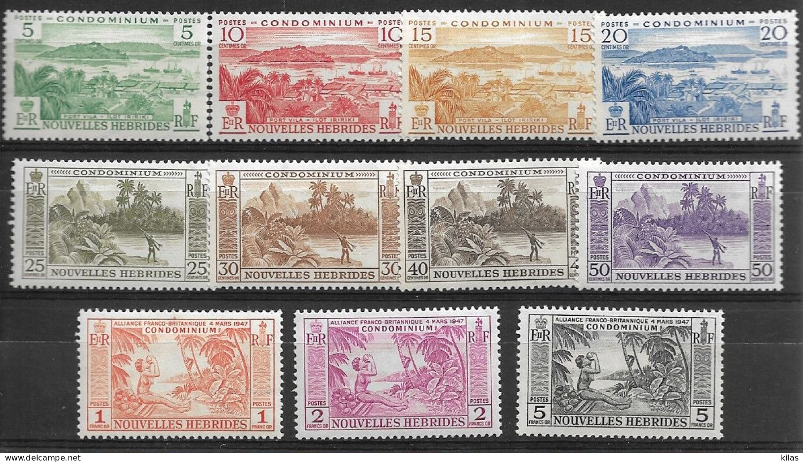 NOUVELLES HEBRIDES 1957 Definitives MNH - Neufs