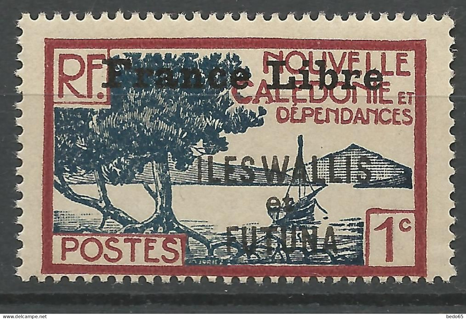 WALLIS ET FUTUNA France Libre N° 92 NEUF** LUXE SANS CHARNIERE / Hingeless / MNH - Unused Stamps