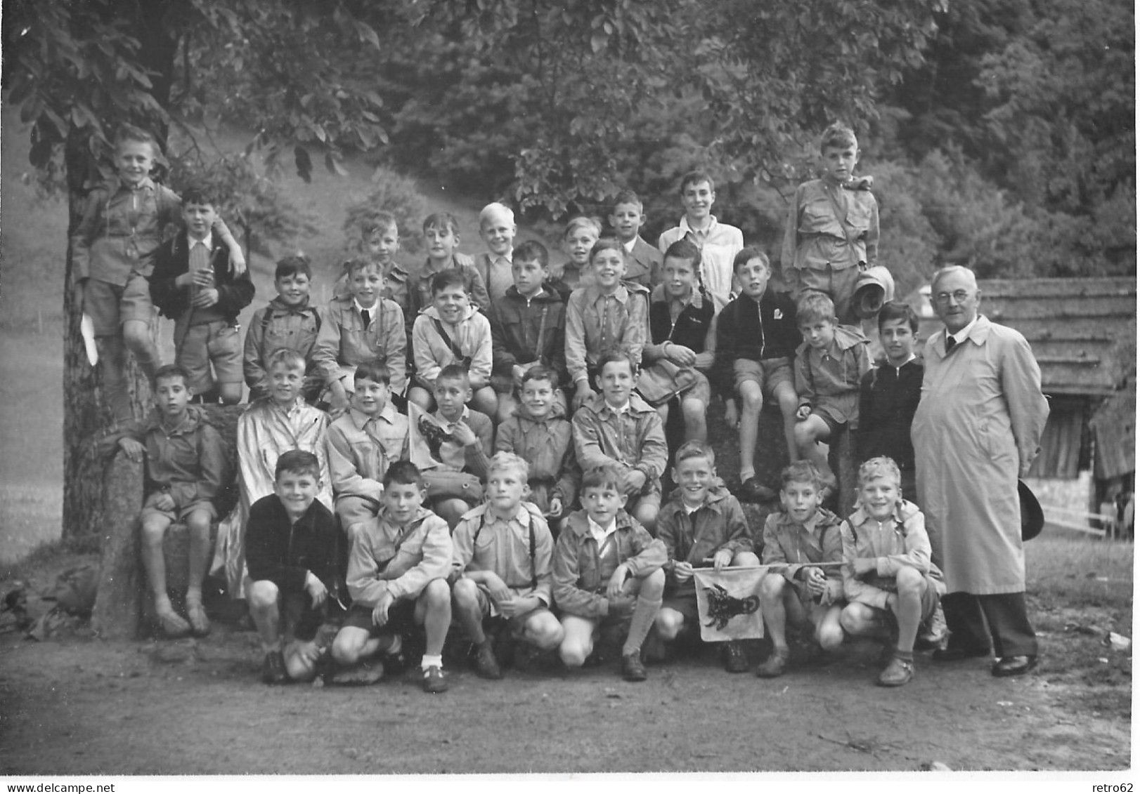 GERSAU ► Klassenfoto (Photo P. Deyhle Gersau) Schüler Mit Urner-Fahne, Ca.1960 - Gersau