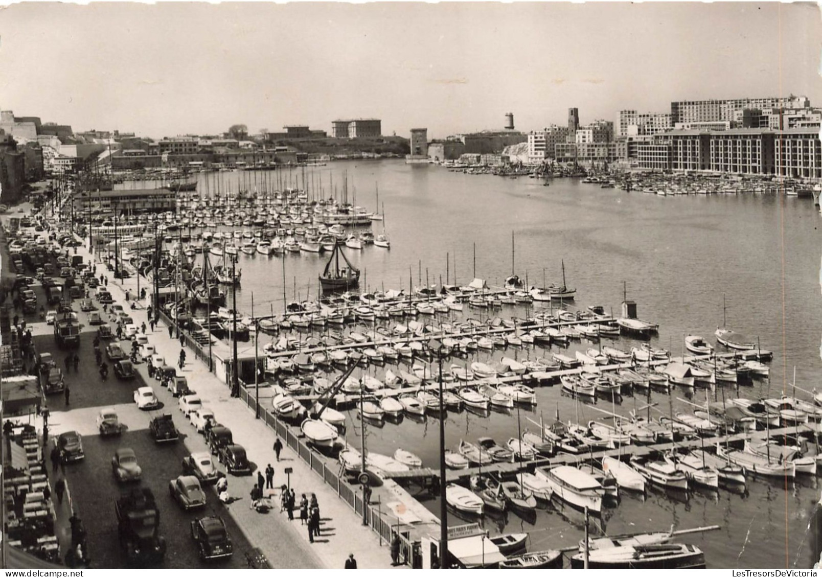 FRANCE - Marseille - Le Carrefour Du Monde - Le Vieux Port Et Quai De Rive-Neuve - Carte Postale Ancienne - Alter Hafen (Vieux Port), Saint-Victor, Le Panier