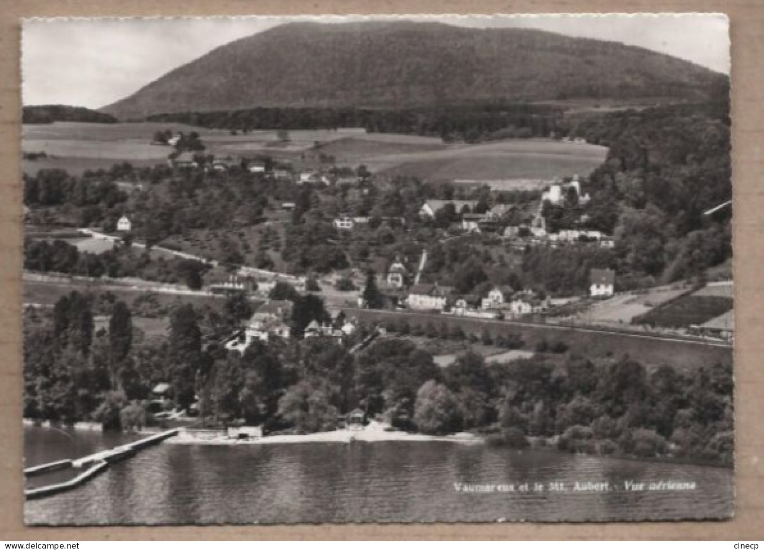 CPSM SUISSE - VAUMARCUS Et Le Mont Aubert - Vue Aérienne - TB PLAN D'ensemble Du Village Avec Détails Maisons - Vaumarcus