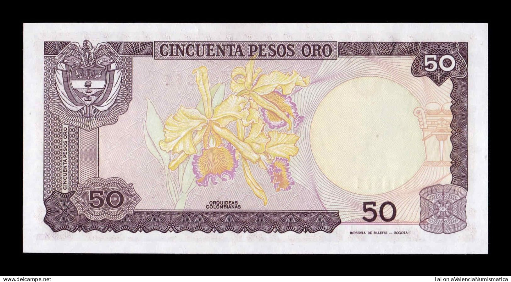 Colombia 50 Pesos Oro 1986 Pick 425b Sc Unc - Colombie