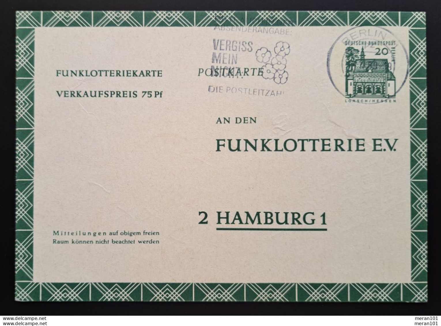 Berlin 1969, Funklotterie Postkarte FP8 Berlin - Postkarten - Gebraucht