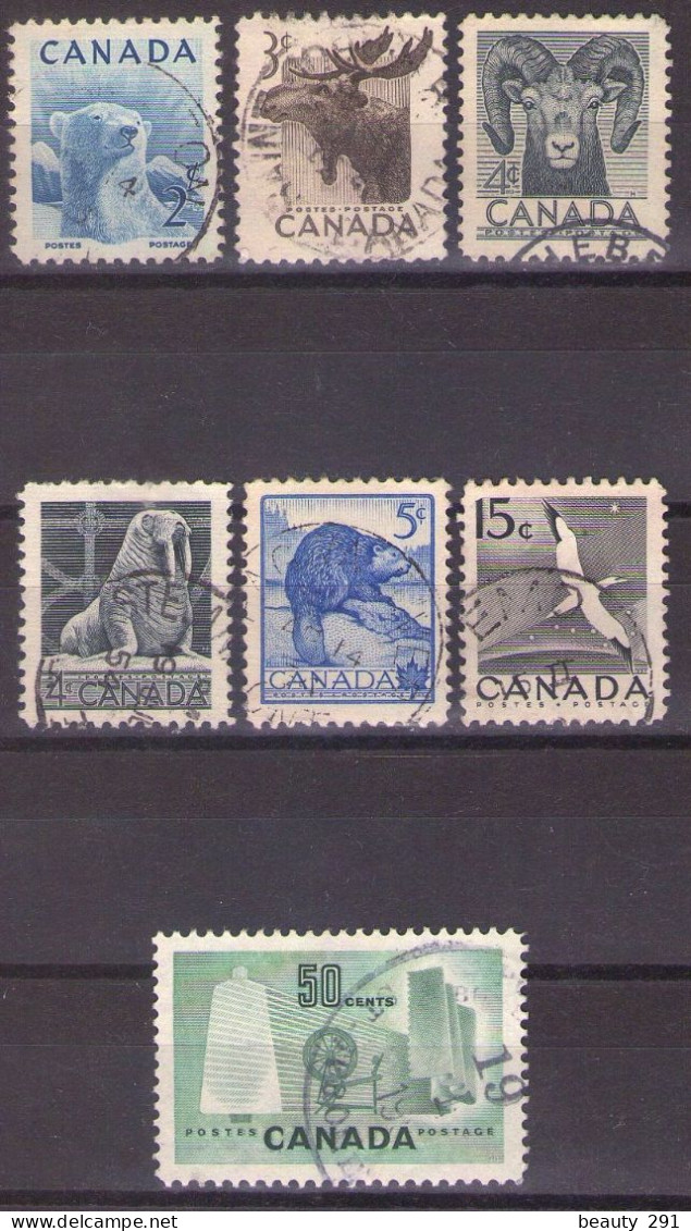 Canada 1953 - ELIZABETH II - Mi 283-289 - USED - Gebraucht