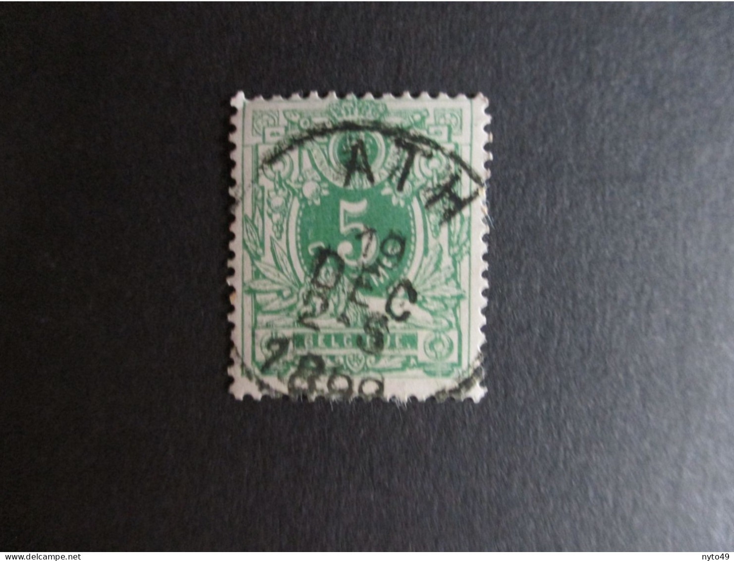 Nr 45 - Centrale Stempel "Ath" - Coba + 2 - 1869-1888 Lion Couché (Liegender Löwe)