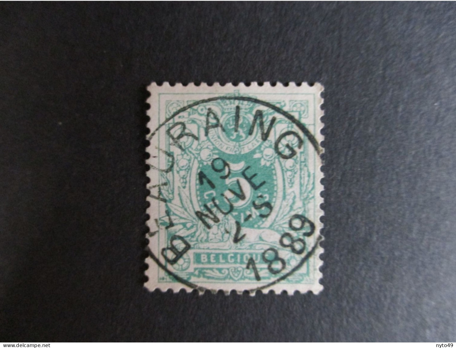 Nr 45 - Centrale Stempel "Beauraing" - Coba + 4 - 1869-1888 Lying Lion