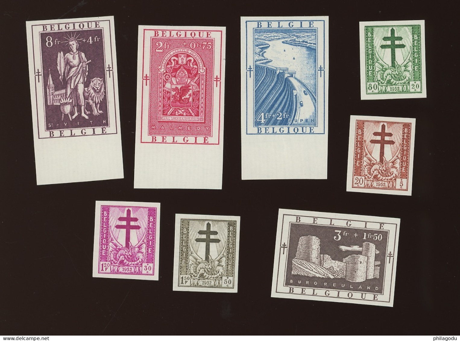 1952 Cantons 900/907   (tirage 210 Séries) - 1941-1960