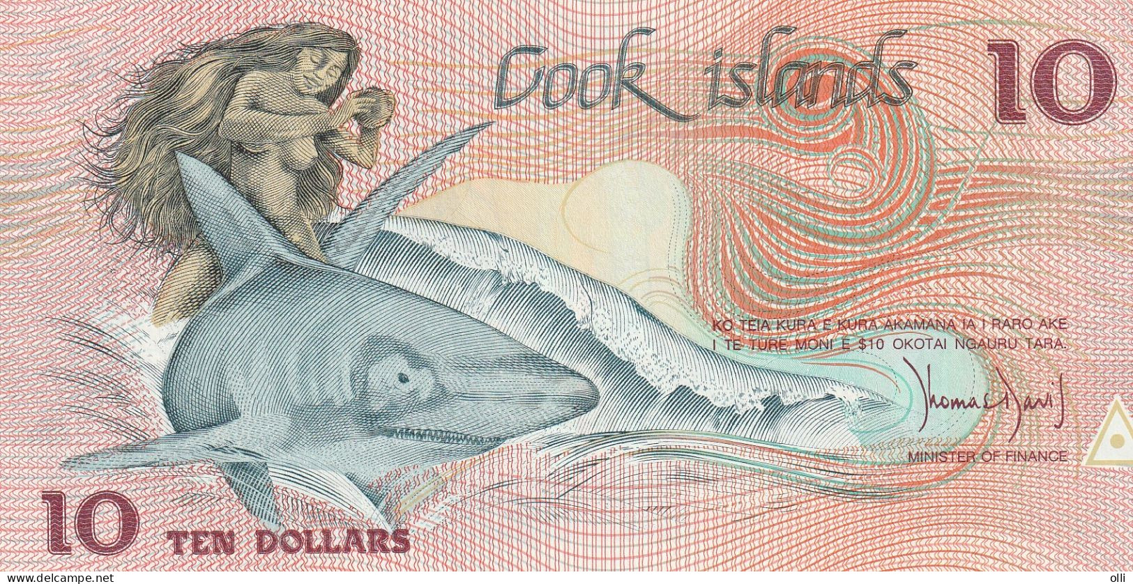 COOK 10 DOLLARS 1987  P. 4 1987  UNC - Cookeilanden