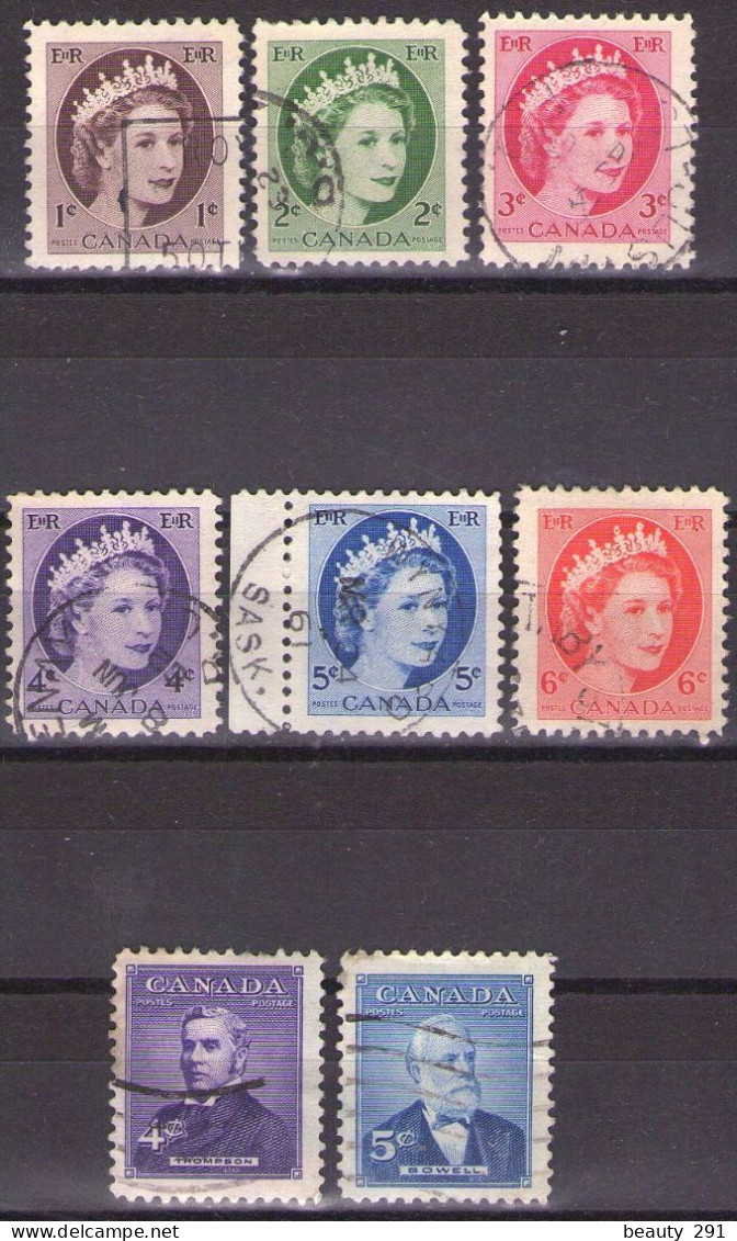 Canada 1954 - ELIZABETH II - Mi 290-297 - USED - Usati