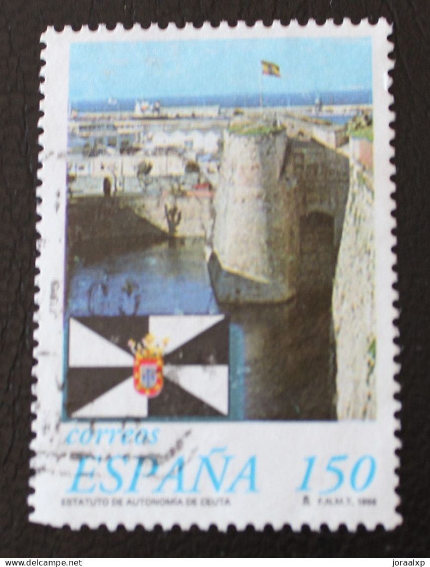 1998 .Edifil 3354/3355.Estatuto De Autonomia De Ceuta. Escaso Circulado. Ojo Defecto. - Usati