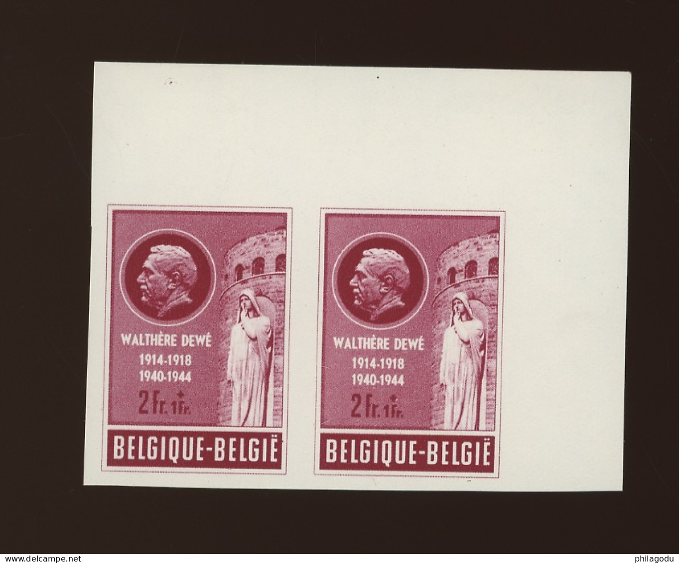 1953 Dewe Postier Résistant  908  * (tirage 200 Ex). Coin De Feuille - 1941-1960