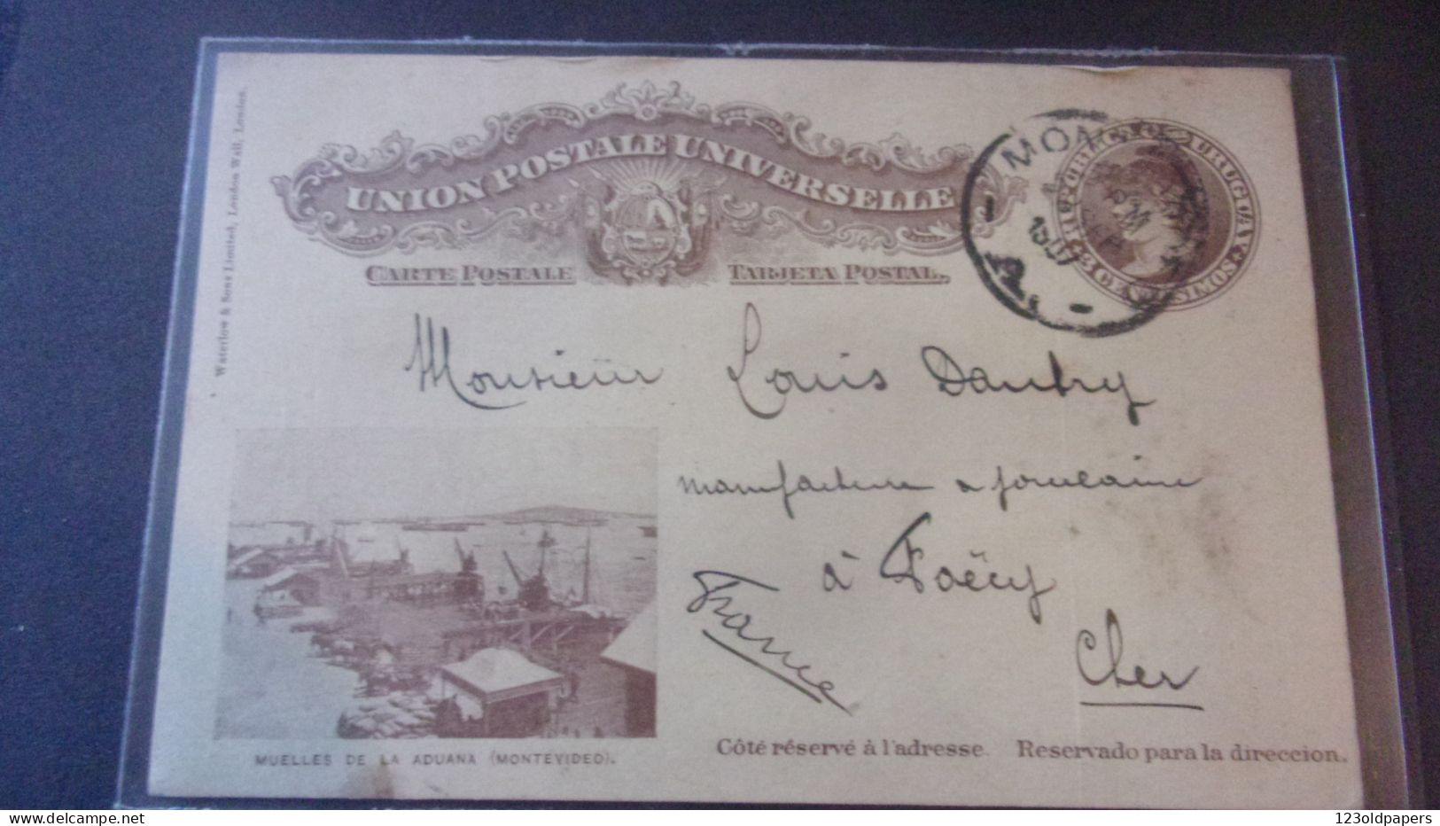 Pre 1907 - URUGUAY Montevideo  MUELLES DE LA ADUANA - Uruguay