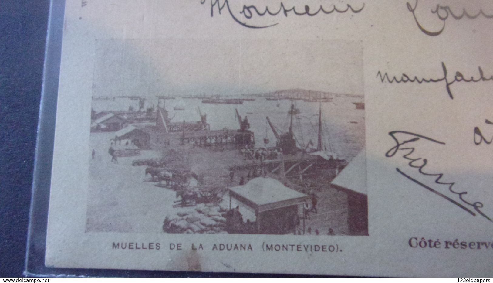 Pre 1907 - URUGUAY Montevideo  MUELLES DE LA ADUANA - Uruguay