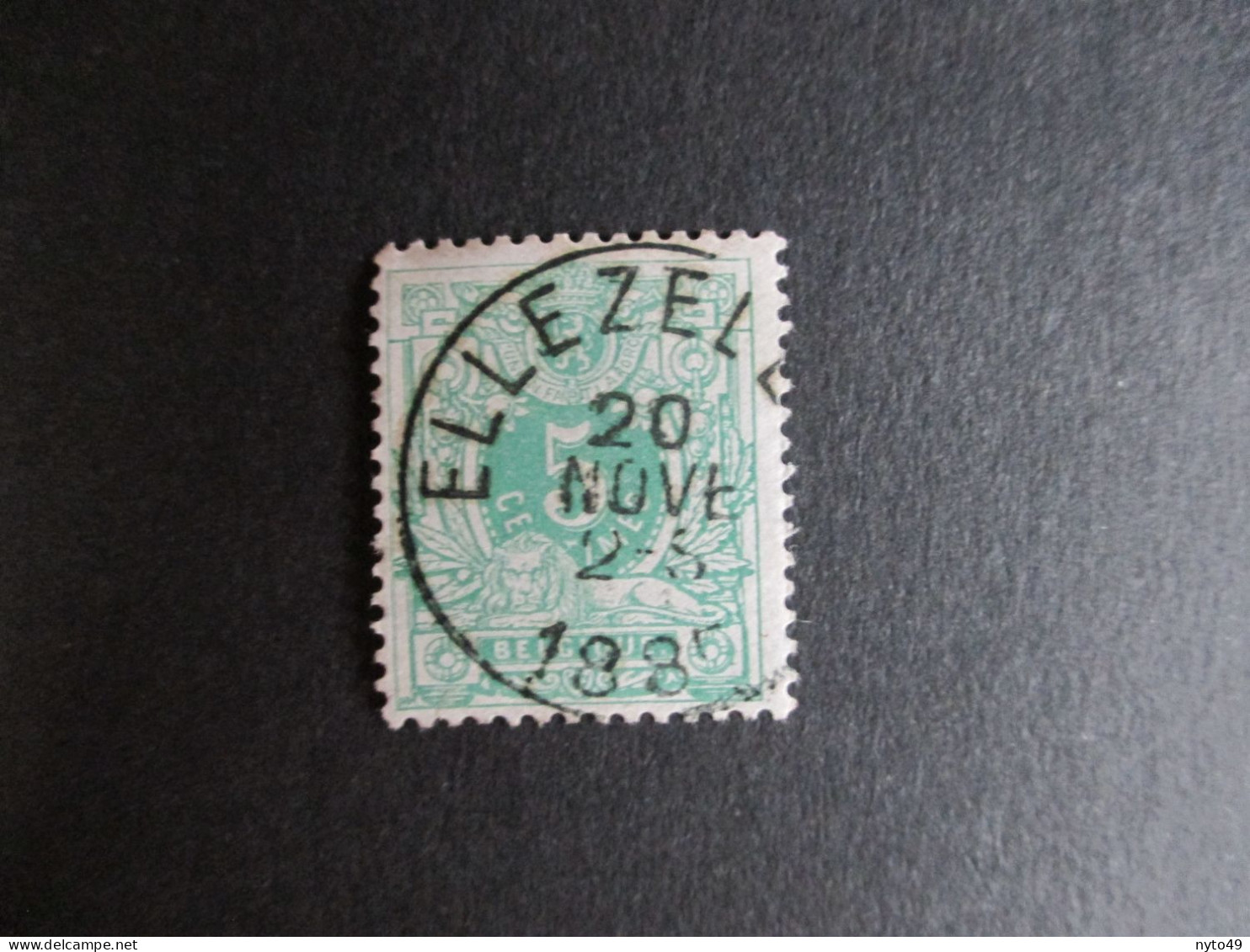 Nr 45 - Centrale Stempel "Ellezelles" - Coba + 4 - 1869-1888 Liggende Leeuw