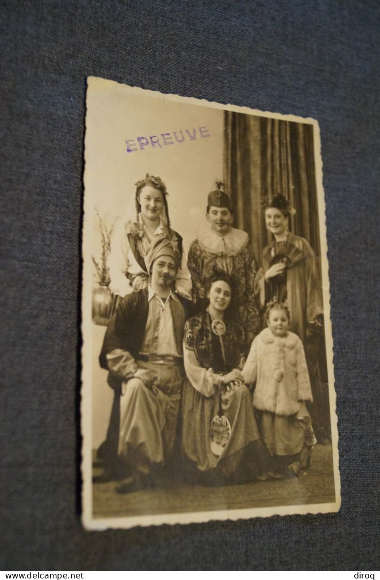 Carte Photo Carnaval 1946, EPREUVE,belle Carte Ancienne,originale Pour Collection - People