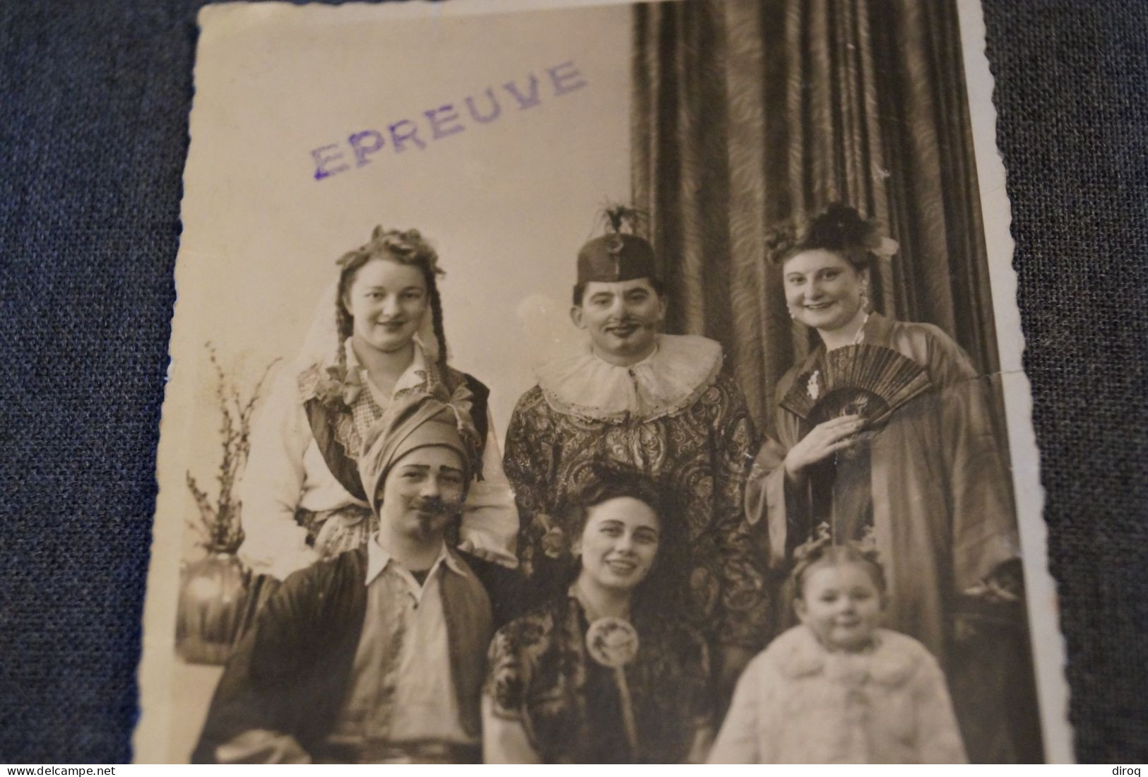 Carte Photo Carnaval 1946, EPREUVE,belle Carte Ancienne,originale Pour Collection - Personen