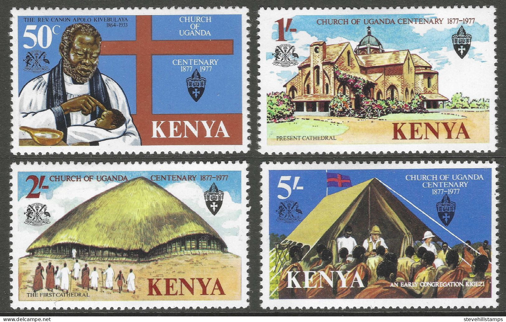 Kenya. 1977 Centenary Of The Ugandan Church. MH Complete Set. SG 86-89 - Kenya (1963-...)