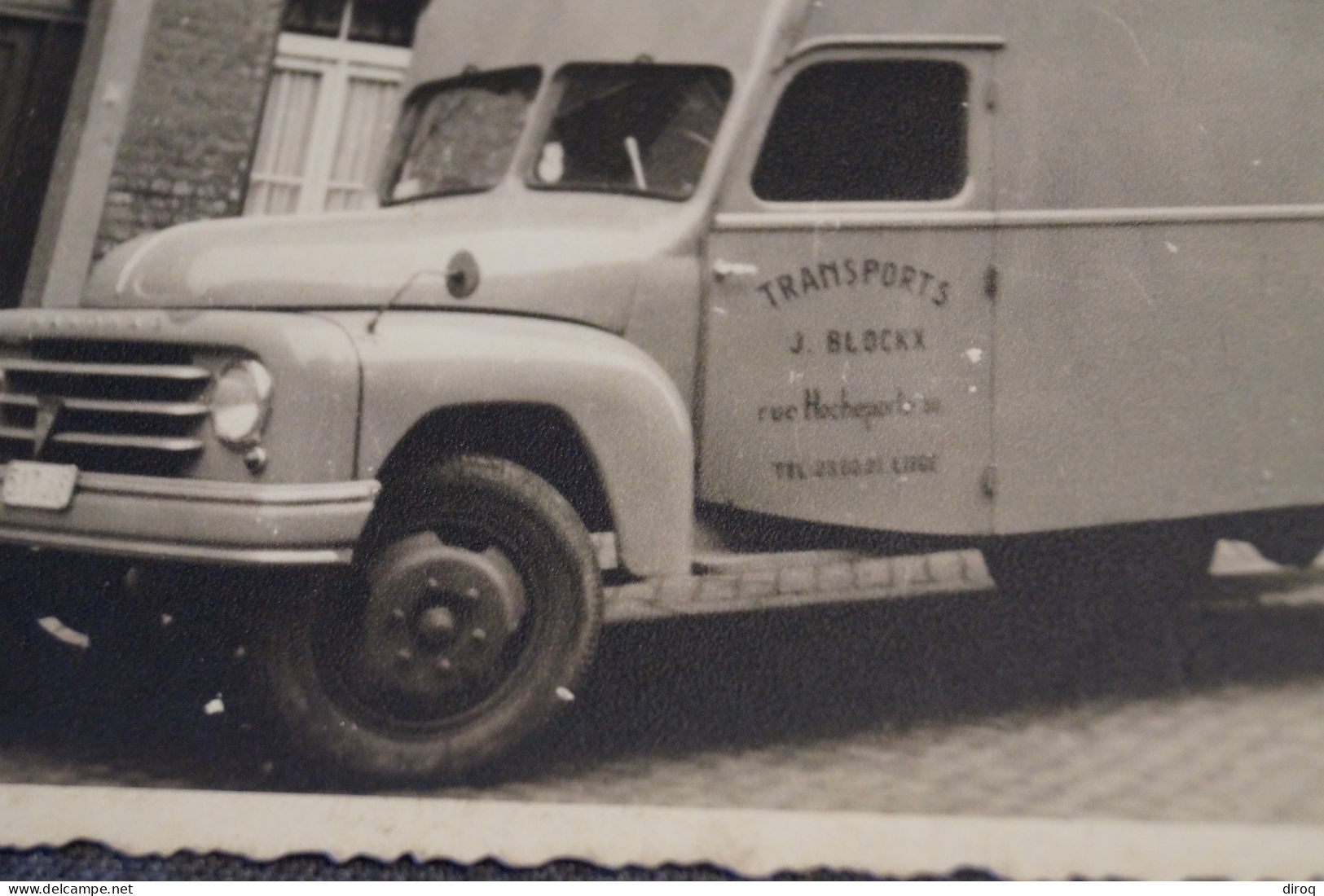 Carte Photo Ancienne, Transport J.Blockx,rue Hocheporte , Originale Pour Collection - Liege