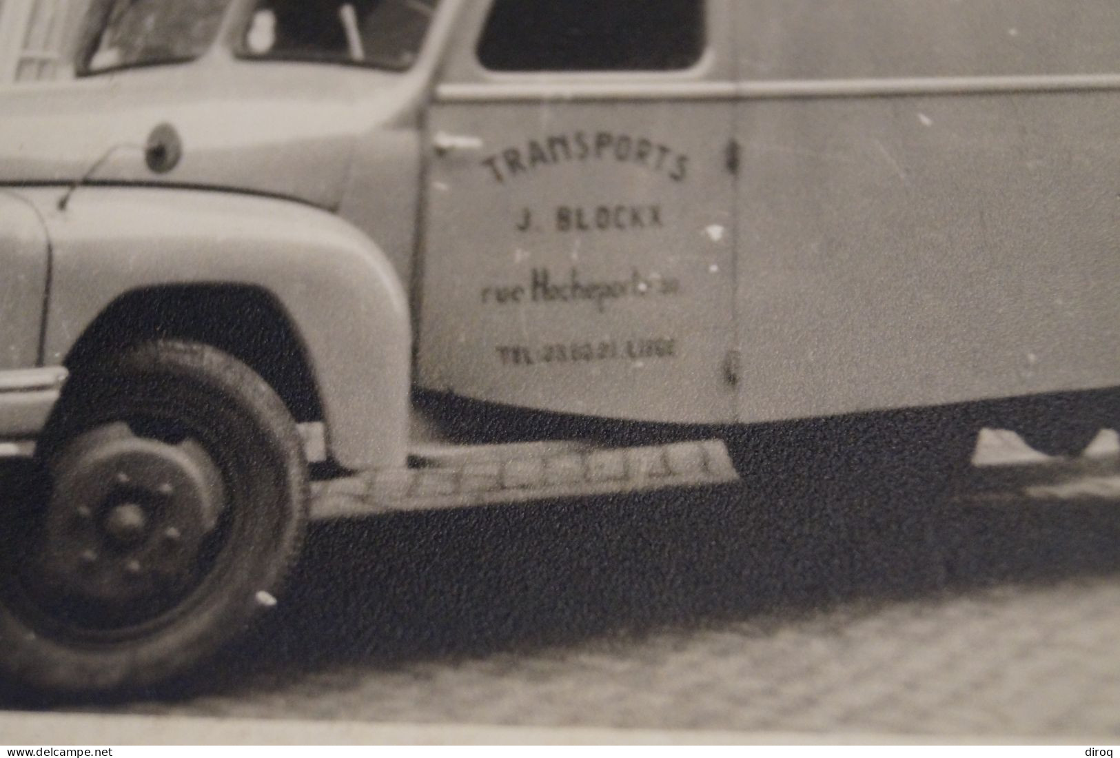 Carte Photo Ancienne, Transport J.Blockx,rue Hocheporte , Originale Pour Collection - Liege