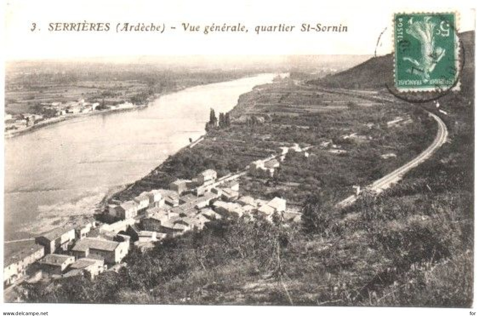 Ardèche : SERRIERES : Vue Générale, Quartier St-Sornin - Serrières
