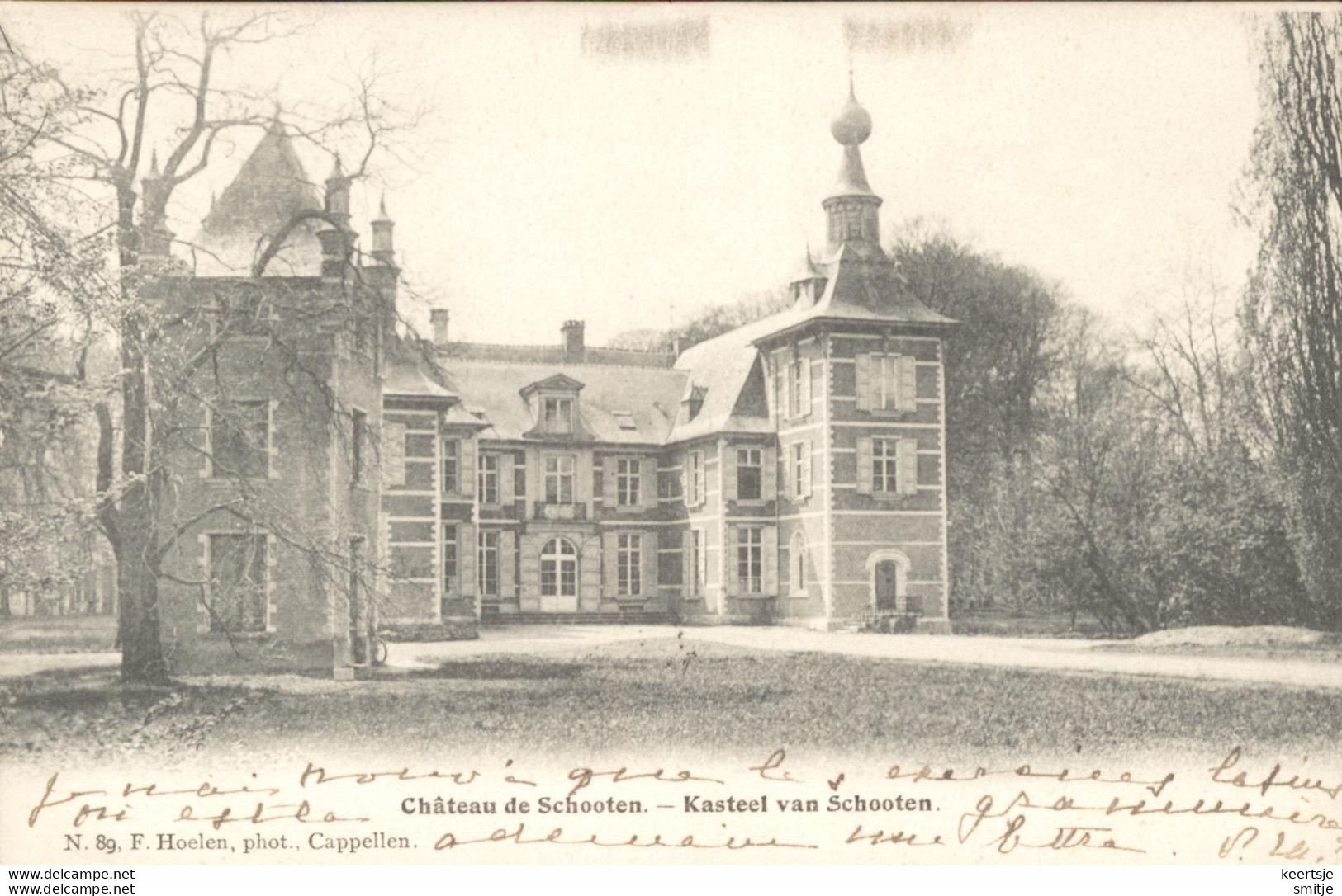 SCHOTEN 1903 VILLA KASTEEL CHATEAU DE SCHOOTEN - HOELEN KAPELLEN 89 - Schoten