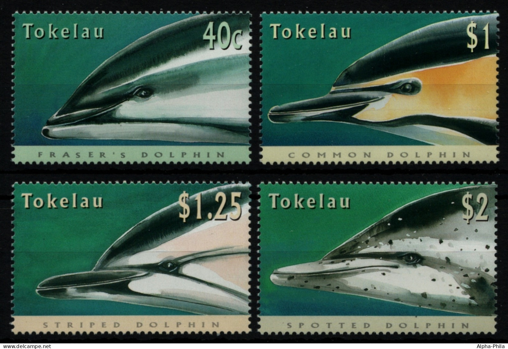 Tokelau 1996 - Mi-Nr. 234-237 ** - MNH - Delphine / Dolphins - Tokelau