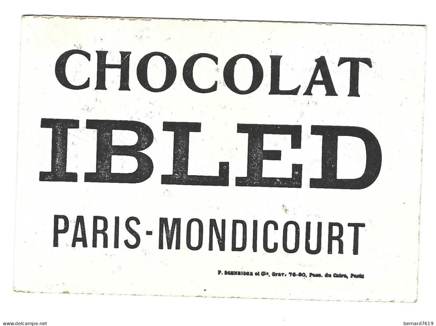 Chromo Image  Chocolat  Ibled  Mondicourt  62   -  L'abreuvoir - Cheval - Ibled