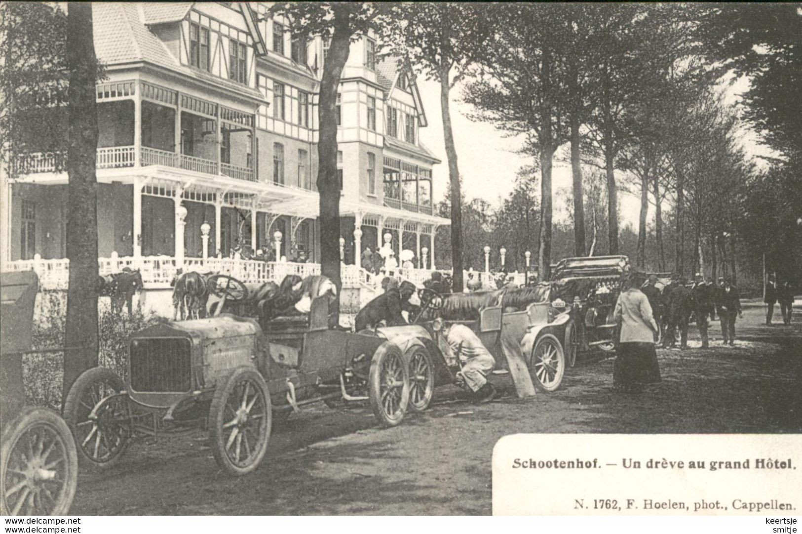 SCHOTEN SCHOOTENHOF CA. 1910 AUTOMOBILES OLDTIMERS - UN DREVE AU GRAND HOTEL - HOELEN KAPELLEN 1762 - Schoten