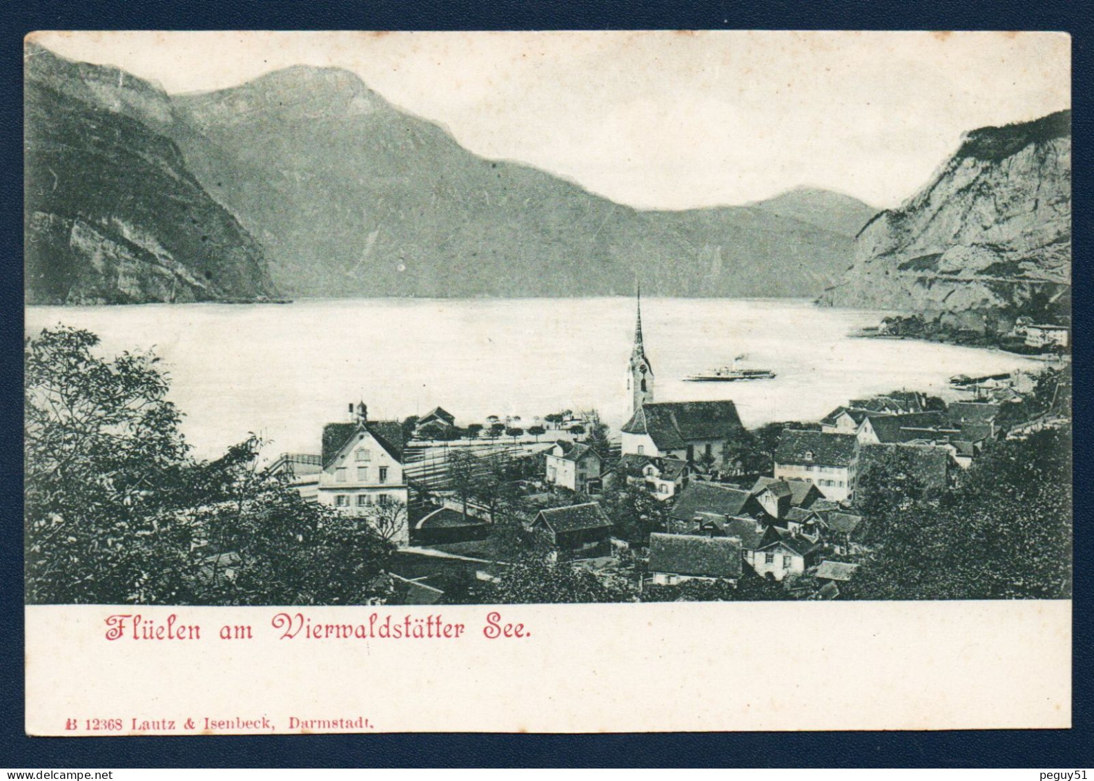 Uri. Flüelen. Ancienne église St.Georges Et St. Nicolas Au Bord Du Lac Des 4 Cantons. Port De Altdorf. Ca 1900 - Flüelen