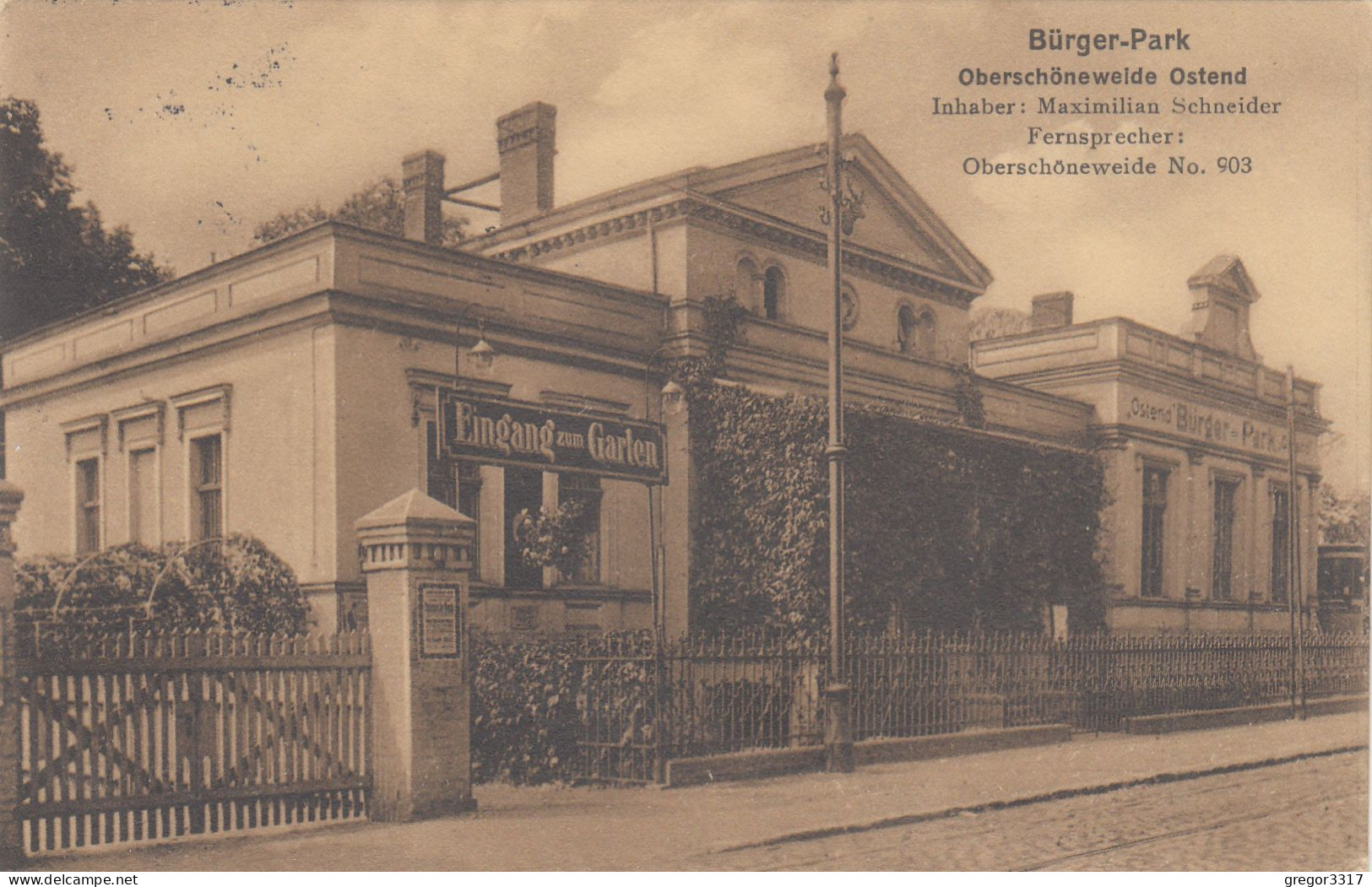 D8418) Bürger Park - OBERSCHÖNEWEIDE Ostend - Berlin - Tolle Sehr Alte AK - FELDPOST OBerlin 12.4.1915 - Schöneweide