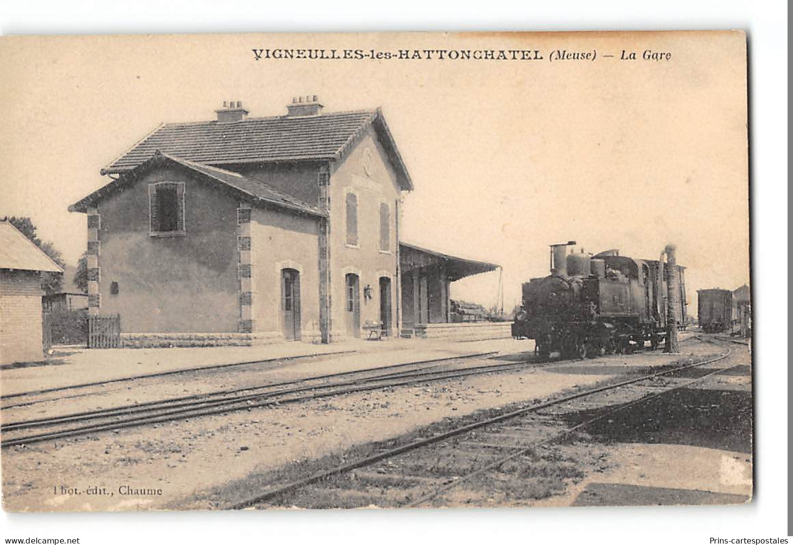 CPA 55 Vigneulles Les Hattonchatel La Gare Et Le Train Tramway  - Vigneulles Les Hattonchatel