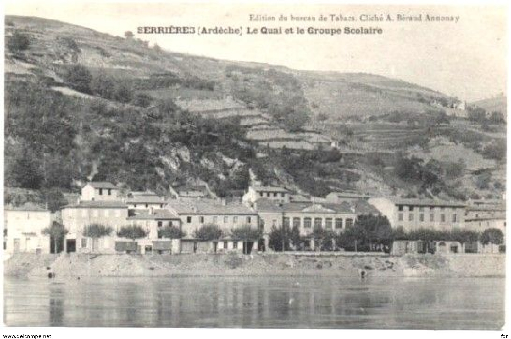 Ardèche : SERRIERES : Le Quai Et Le Groupe Scolaire - Serrières