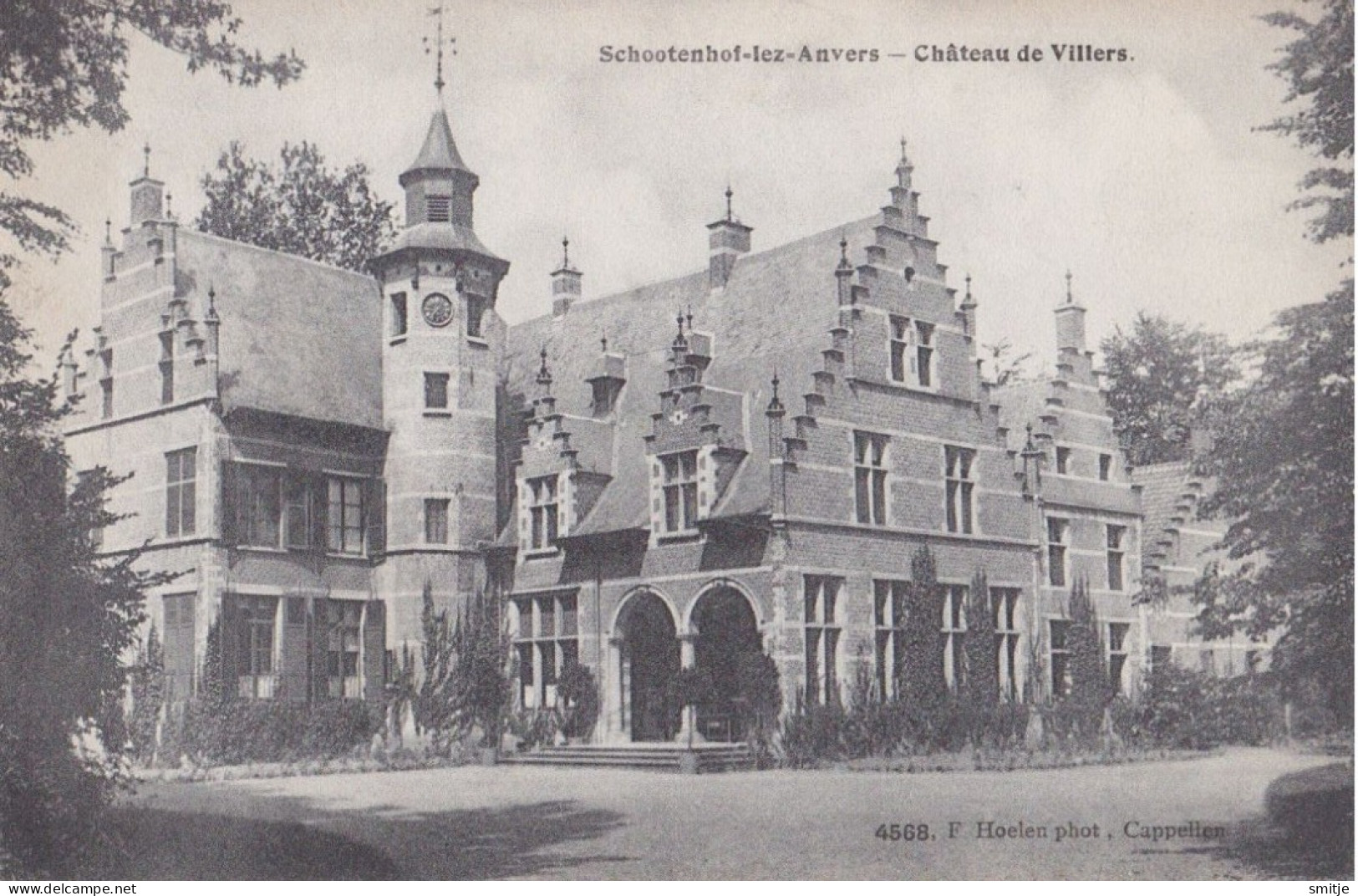 SCHOTEN SCHOOTENHOF 1910 KASTEEL CHATEAU DE VILLERS - HOELEN KAPELLEN 4568 - Schoten