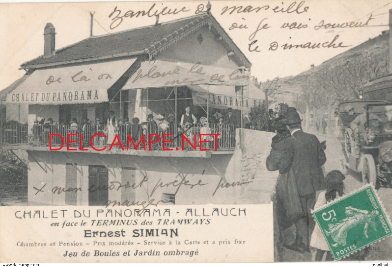13 // ALLAUCH   Chalet Du Panorama Ernest SIMIAN  En Face Le Terminus Des Tramways - Allauch