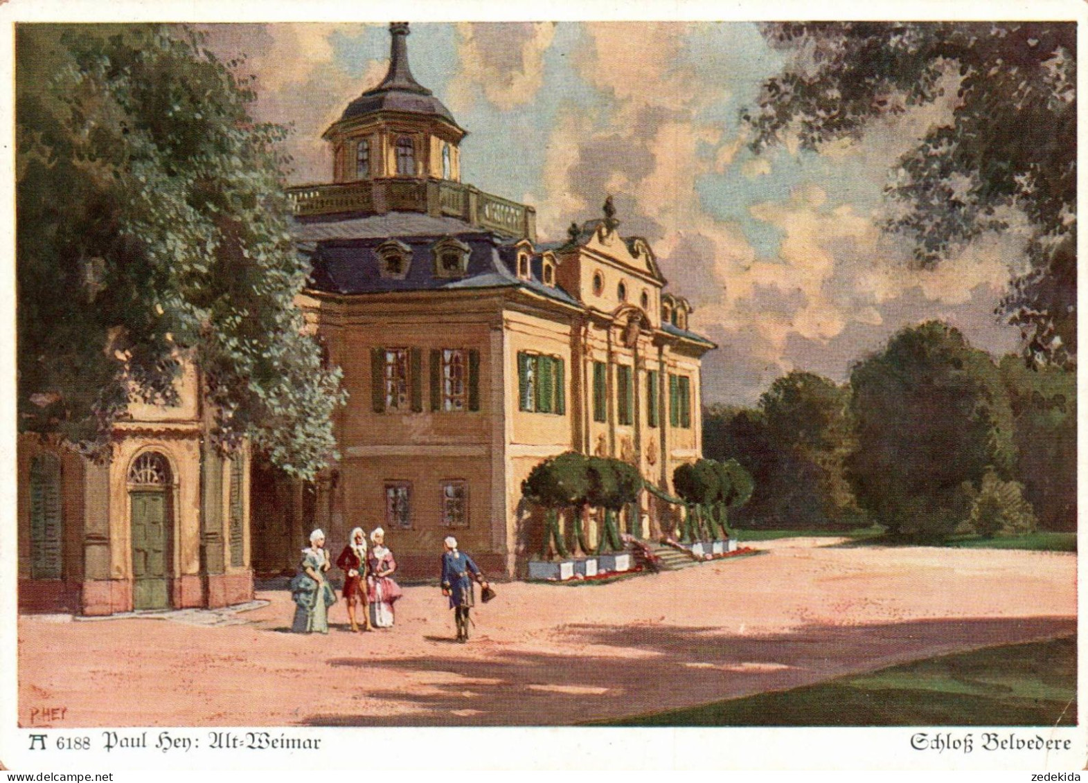 G6910 - Paul Hey Künstlerkarte - Weimar Schloss Belvedere Verlag Ackermann Reihe 624 - Hey, Paul