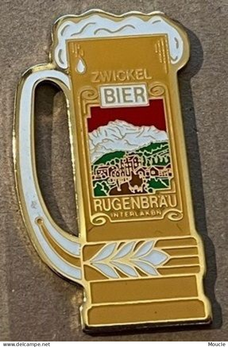 CHOPE DE BIERE - BEER - BIER - BIRA - ZWICKEL - RUGENBRÄU INTERLAKEN - SUISSE - SCHWEIZ - N°64 - 5cm DE HAUT /2,5 - (33) - Bière