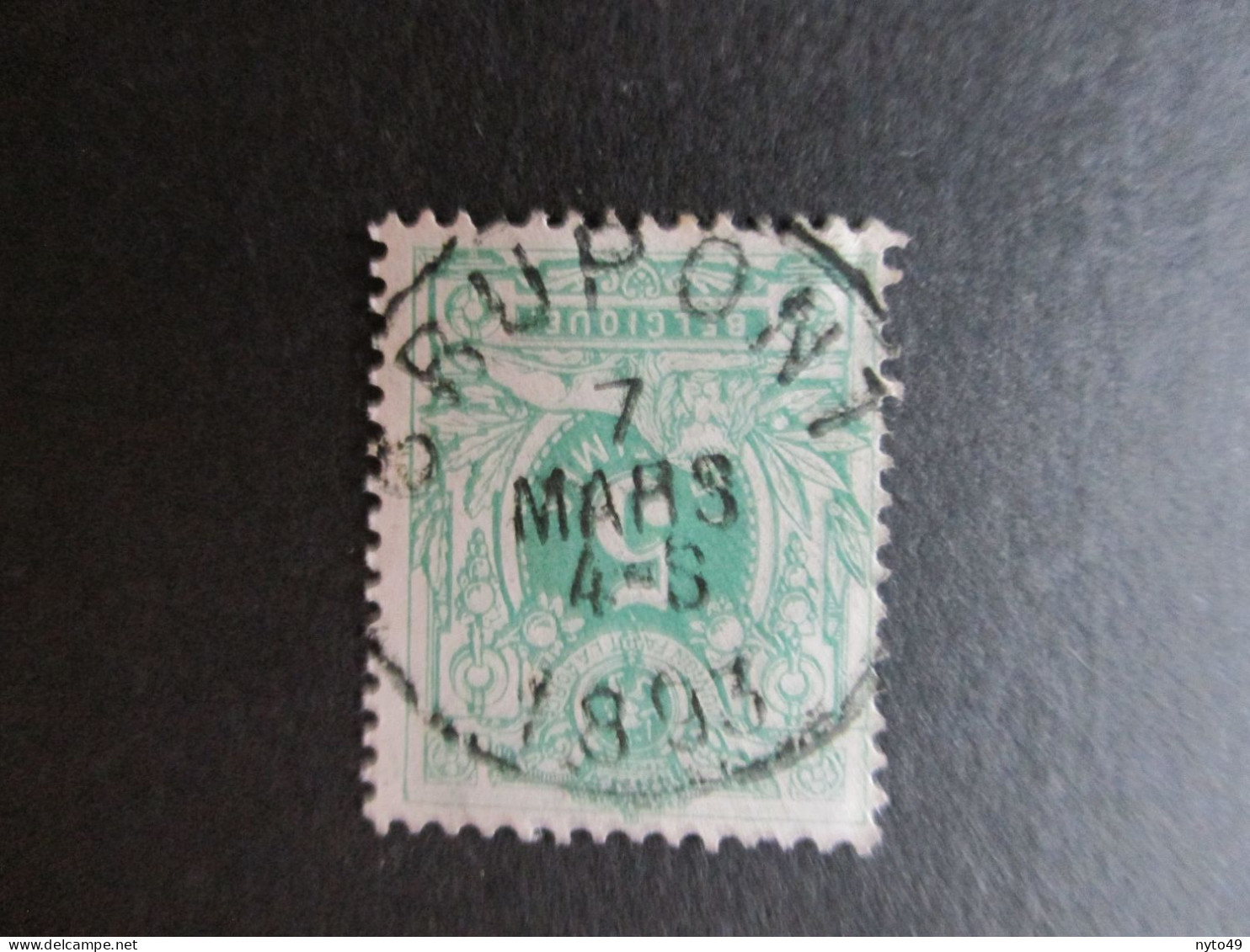 Nr 45 - Centrale Stempel "Grupont" - Coba + 8 - 1869-1888 Lion Couché (Liegender Löwe)