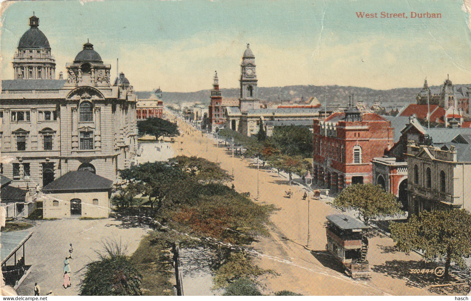 4917 19 Durban, West Street. 1917. (Various Folds)  - Afrique Du Sud