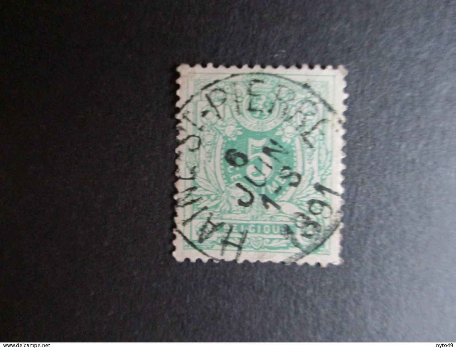 Nr 45 - Centrale Stempel "Haine-St Pierre" - Coba + 2 - 1869-1888 Liggende Leeuw