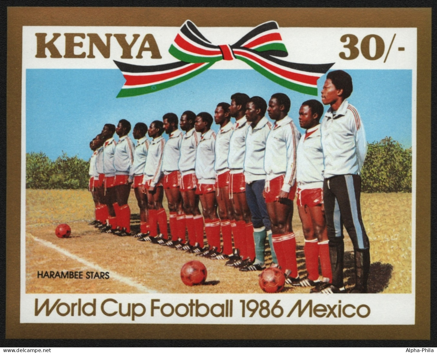 Kenia 1986 - Mi-Nr. Block 28 ** - MNH - Fußball / Soccer - Kenya (1963-...)