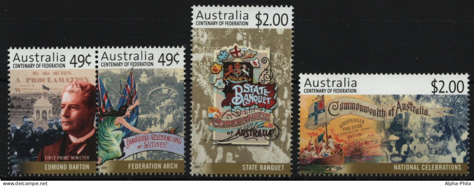 Australien 2001 - Mi-Nr. 2005-2008 A ** - MNH - Commonwealth Of Australia (II) - Mint Stamps