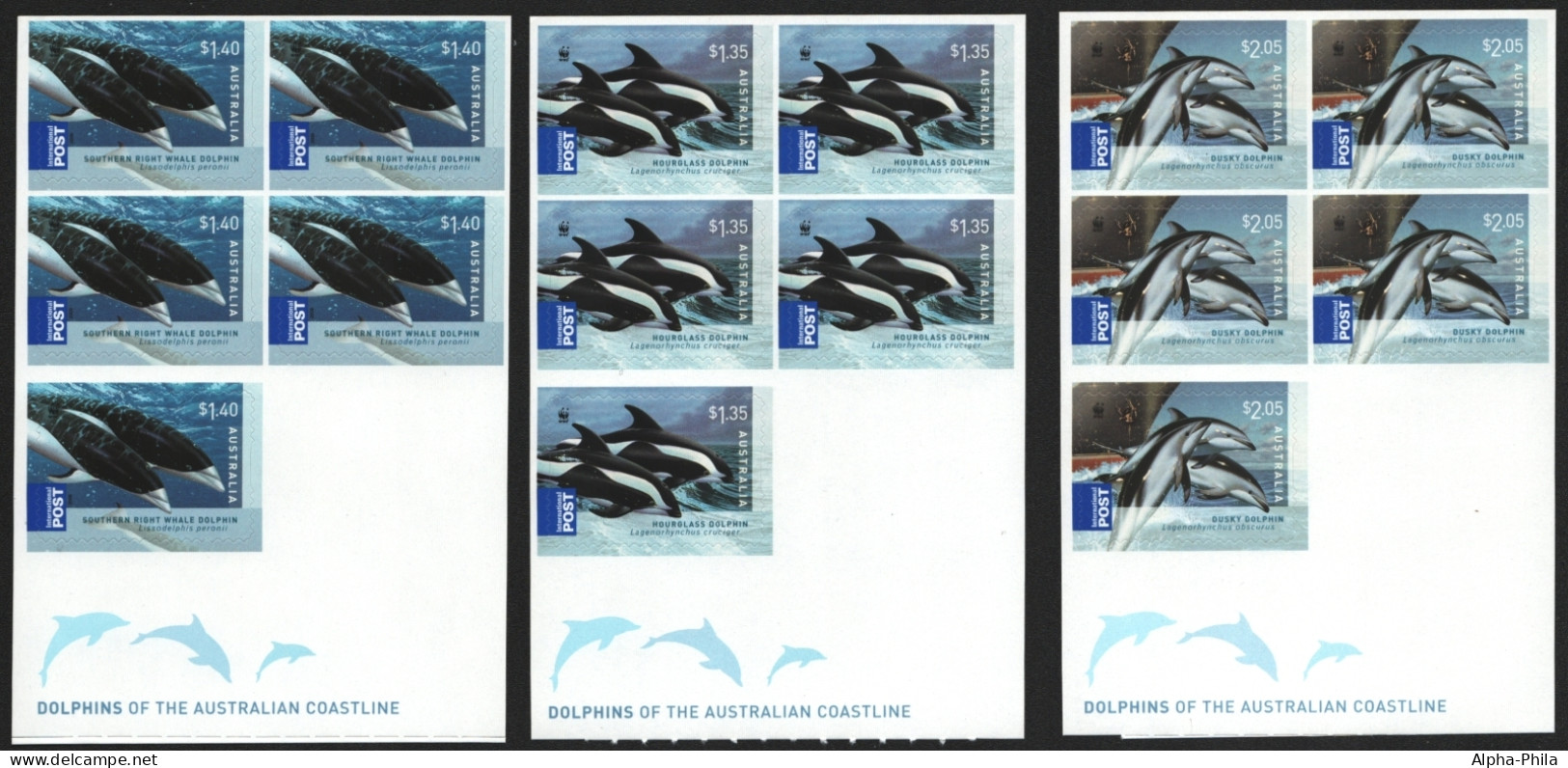 Australien 2009 - Mi-Nr. 3209-3211 ** - MNH - Folienblätter - Wale / Whales - Mint Stamps
