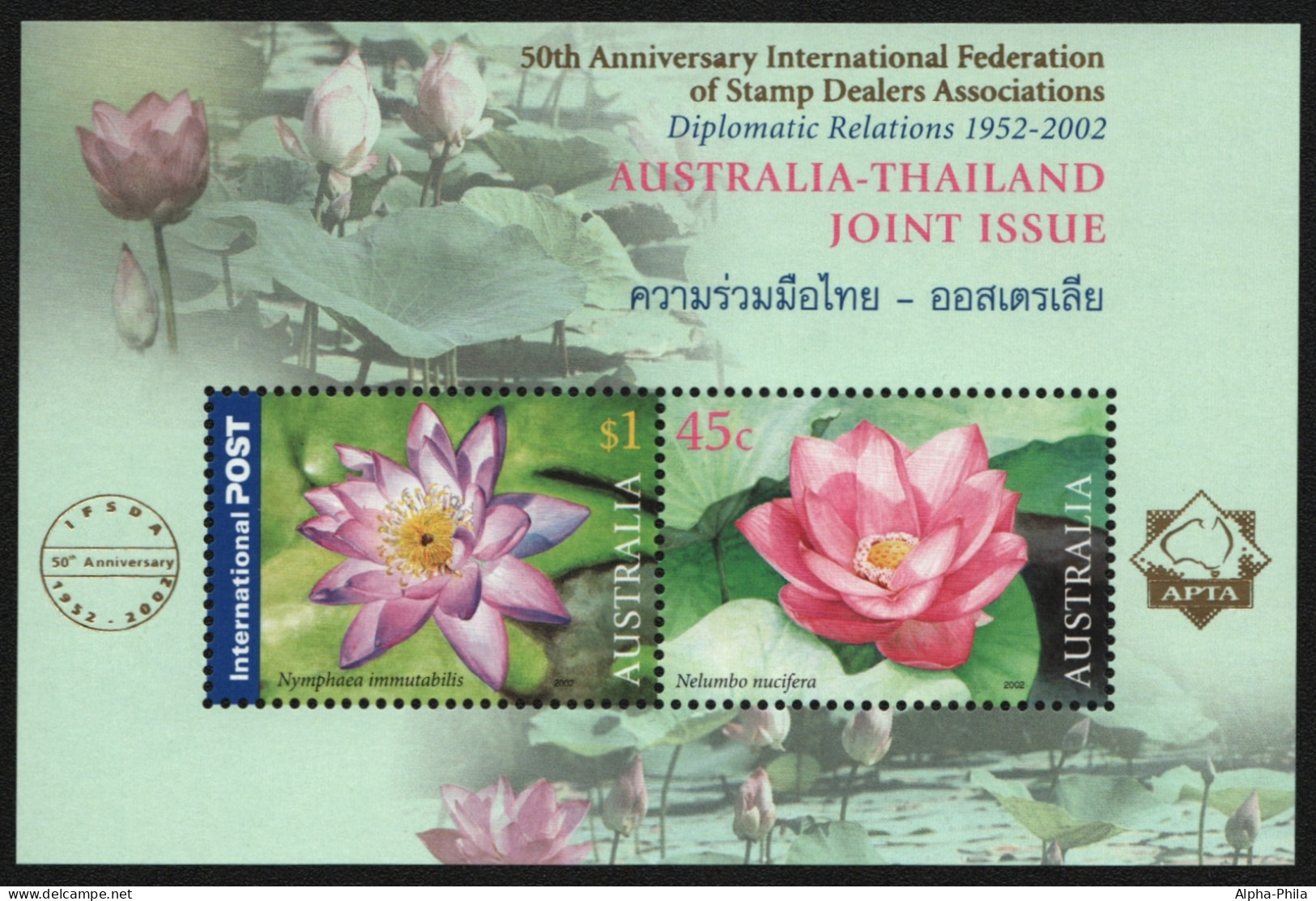 Australien 2002 - Mi-Nr. Block 46 I ** - MNH - Blumen / Flowers - Mint Stamps