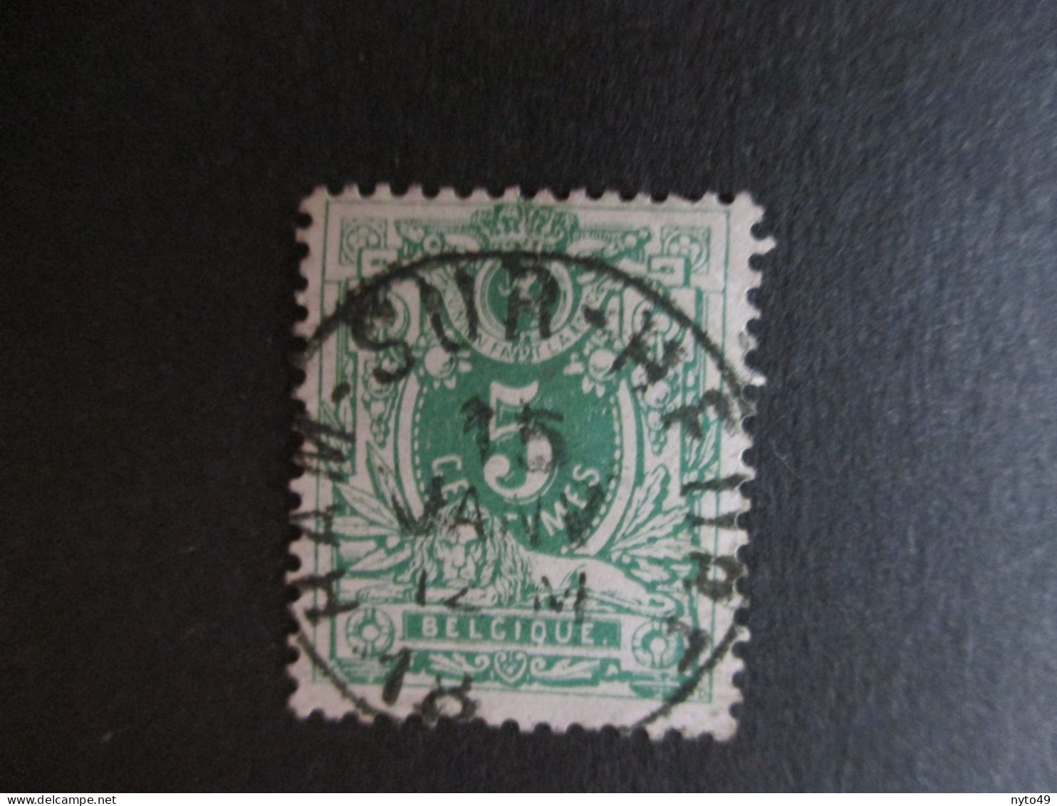 Nr 45 - Centrale Stempel "Ham-sur-Heure" - Coba + 4 - 1869-1888 Lion Couché (Liegender Löwe)