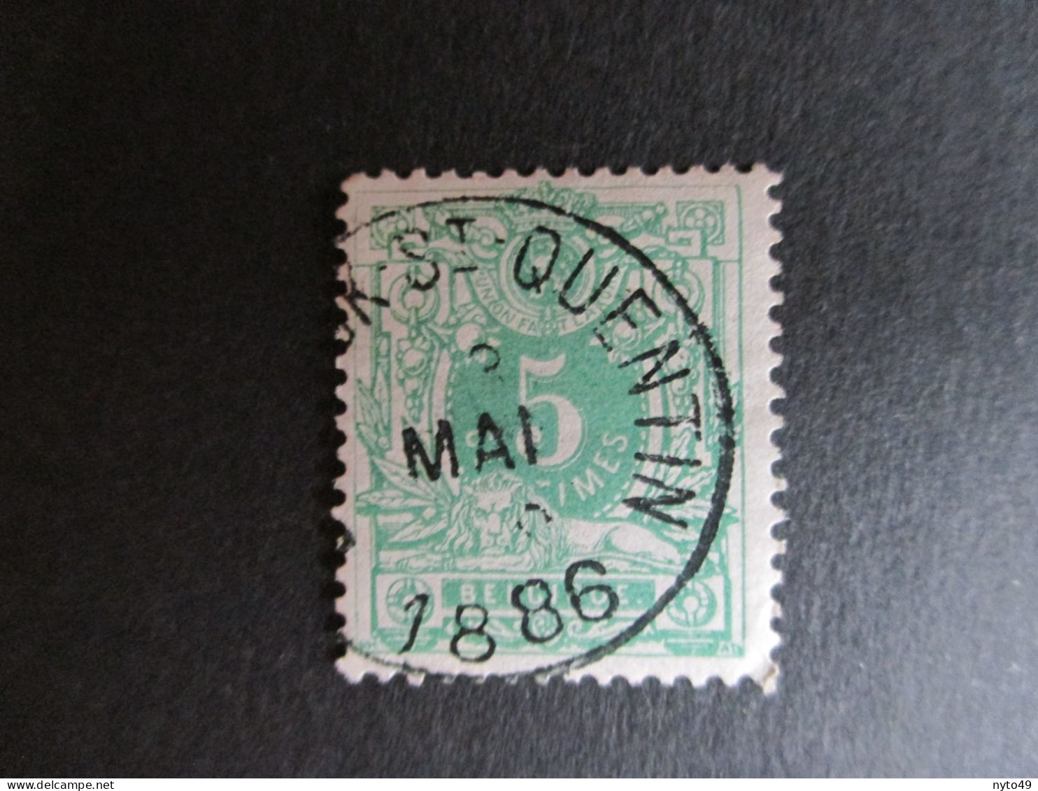 Nr 45 - Centrale Stempel "Lennik-St Quentin" - Coba + 8 - 1869-1888 León Acostado